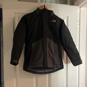 The North Face Kids Black and Gray Puffer Jacket